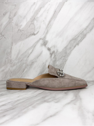 V23156 Mule Loafer - Suede Taupe (Alma en Pena)